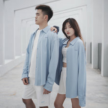 Load image into Gallery viewer, NORMCORE OVERSIZE UNISEX LONG BLOUSES - SKY BLUE