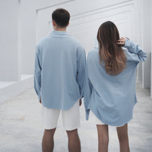 Load image into Gallery viewer, NORMCORE OVERSIZE UNISEX LONG BLOUSES - SKY BLUE