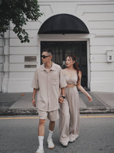 Load image into Gallery viewer, VINTAGE WAFFLE UNISEX OVERSIZE BLOUSES - CREAM