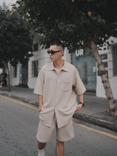 Load image into Gallery viewer, VINTAGE WAFFLE UNISEX OVERSIZE BLOUSES - CREAM