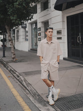 Load image into Gallery viewer, VINTAGE WAFFLE UNISEX OVERSIZE BLOUSES - CREAM