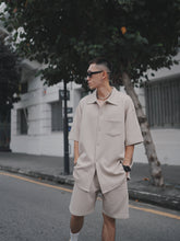 Load image into Gallery viewer, VINTAGE WAFFLE UNISEX OVERSIZE BLOUSES - CREAM