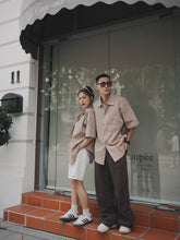 Load image into Gallery viewer, VINTAGE WAFFLE UNISEX TROUSERS - DARK CHO