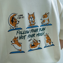 Load image into Gallery viewer, YOGA CORGI OVERSIZE UNISEX TEE - BEIGE