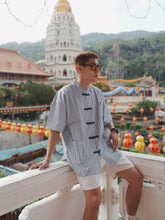 Load image into Gallery viewer, TANG SUIT OVERSIZE BLOUSES - BLUE