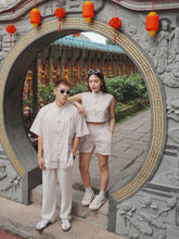 Load image into Gallery viewer, TANG SUIT OVERSIZE BLOUSES - BROWN