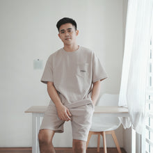 Load image into Gallery viewer, UNISEX WAFFLE OVERSIZE TEE - KHAKI