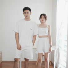 Load image into Gallery viewer, UNISEX WAFFLE OVERSIZE TEE - WHITE