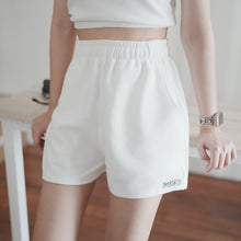 Load image into Gallery viewer, WOMEN WAFFLE SHORTS - WHITE