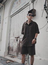 Load image into Gallery viewer, VINTAGE WAFFLE UNISEX OVERSIZE BLOUSES - DARK CHO