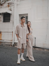 Load image into Gallery viewer, VINTAGE WAFFLE UNISEX OVERSIZE BLOUSES - CREAM