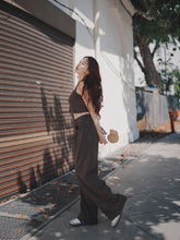 Load image into Gallery viewer, VINTAGE WAFFLE UNISEX TROUSERS - DARK CHO