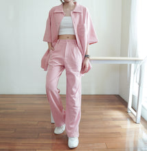 Load image into Gallery viewer, PENB WOMEN’S WAFFLE TROUSERS - PINK