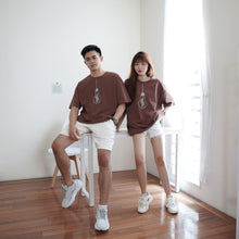 Load image into Gallery viewer, CACTUS X BULB UNISEX OVERSIZE TEE - MOCHA