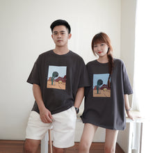 Load image into Gallery viewer, CACTUS X DESERT UNISEX OVERSIZE TEE - CHARCOAL