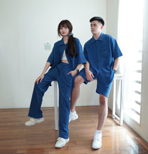 Load image into Gallery viewer, PENB WOMEN’S WAFFLE TROUSERS - LEGO BLUE