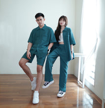 Load image into Gallery viewer, PENB UNISEX OVERSIZE WAFFLE BLOUSES - LEGO GREEN