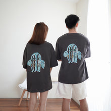 Load image into Gallery viewer, CACTUS XX UNISEX OVERSIZE TEE - CHARCOAL