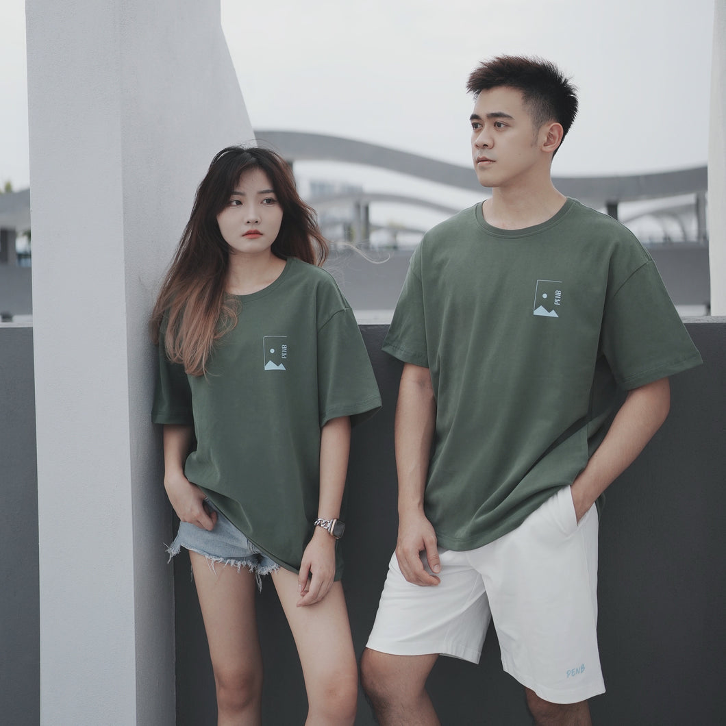 HILLTOP OVERSIZE UNISEX TEE - GREEN