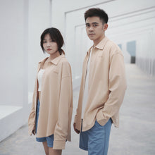 Load image into Gallery viewer, NORMCORE OVERSIZE UNISEX LONG BLOUSES - BEIGE
