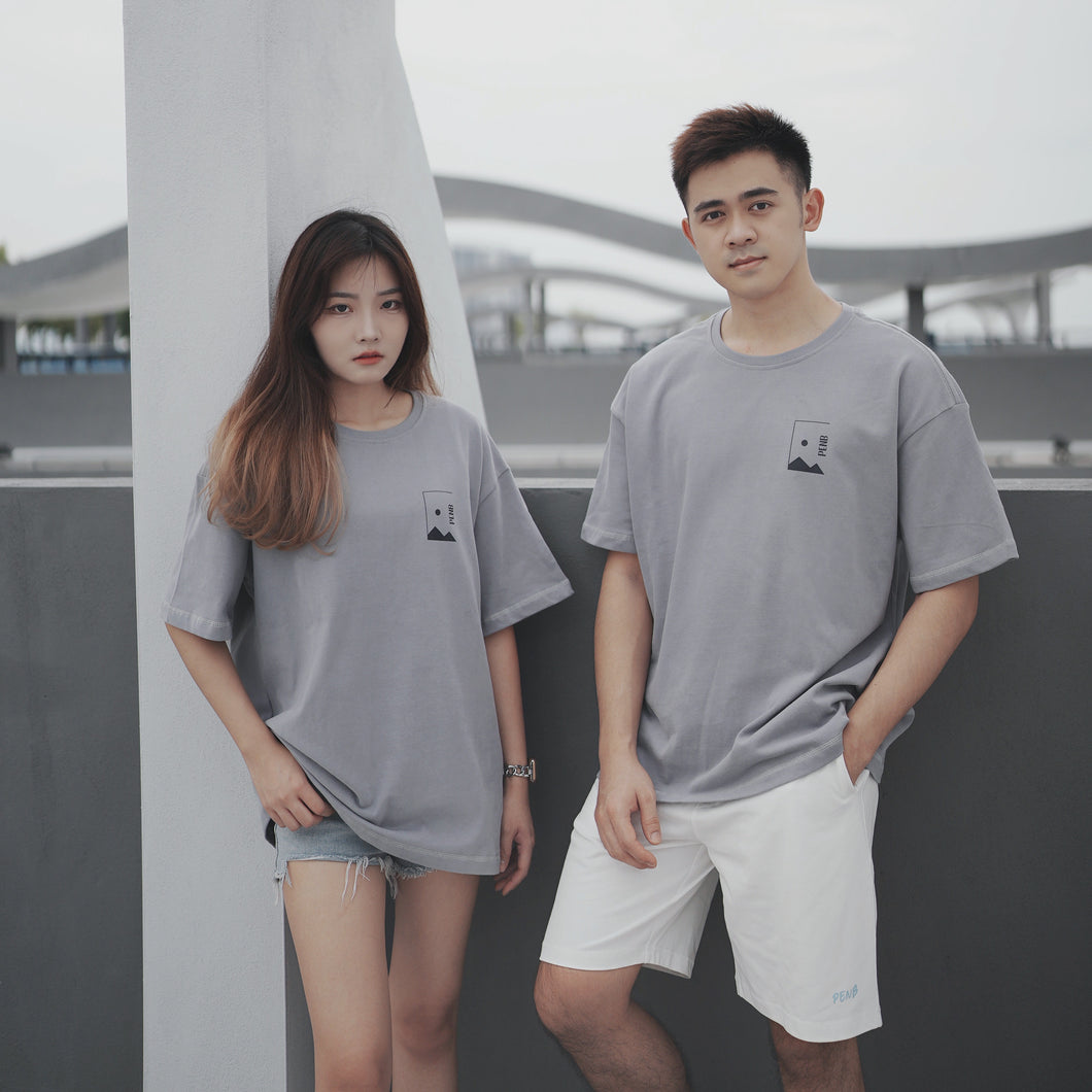 HILLTOP OVERSIZE UNISEX TEE - GREY