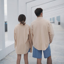 Load image into Gallery viewer, NORMCORE OVERSIZE UNISEX LONG BLOUSES - BEIGE
