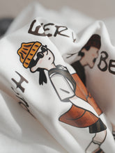 Load image into Gallery viewer, PUSH THE BEAT OVERSIZED UNISEX TEE - WHITE
