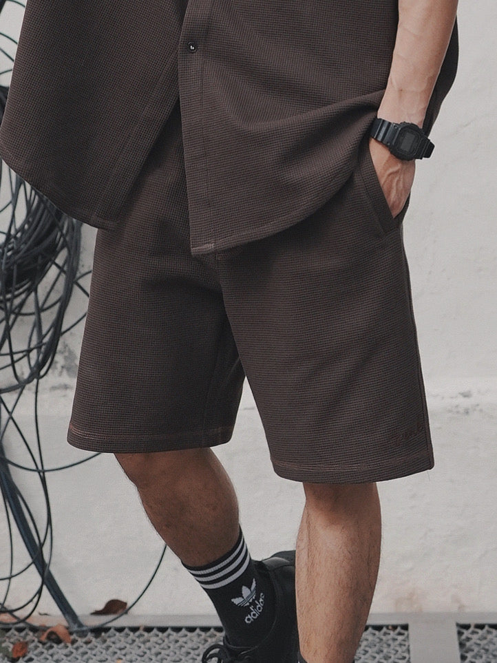 VINTAGE WAFFLE SHORTS - DARK CHO