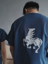 Load image into Gallery viewer, 26 WARHORSE OVERSIZED UNISEX TEE - BLUE
