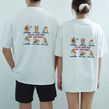 Load image into Gallery viewer, YOGA CORGI OVERSIZE UNISEX TEE - WHITE
