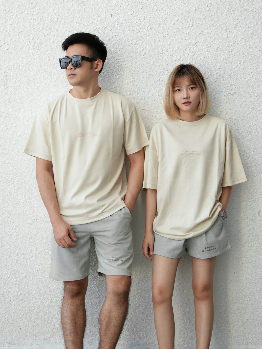 LOVEYOURSELF UNISEX OVERSIZE TEE - BEIGE