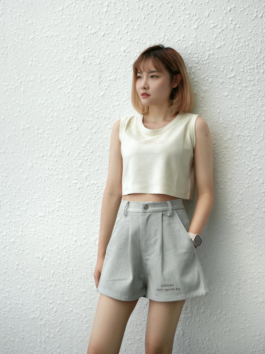 LOVEYOURSELF SINGLETS - BEIGE