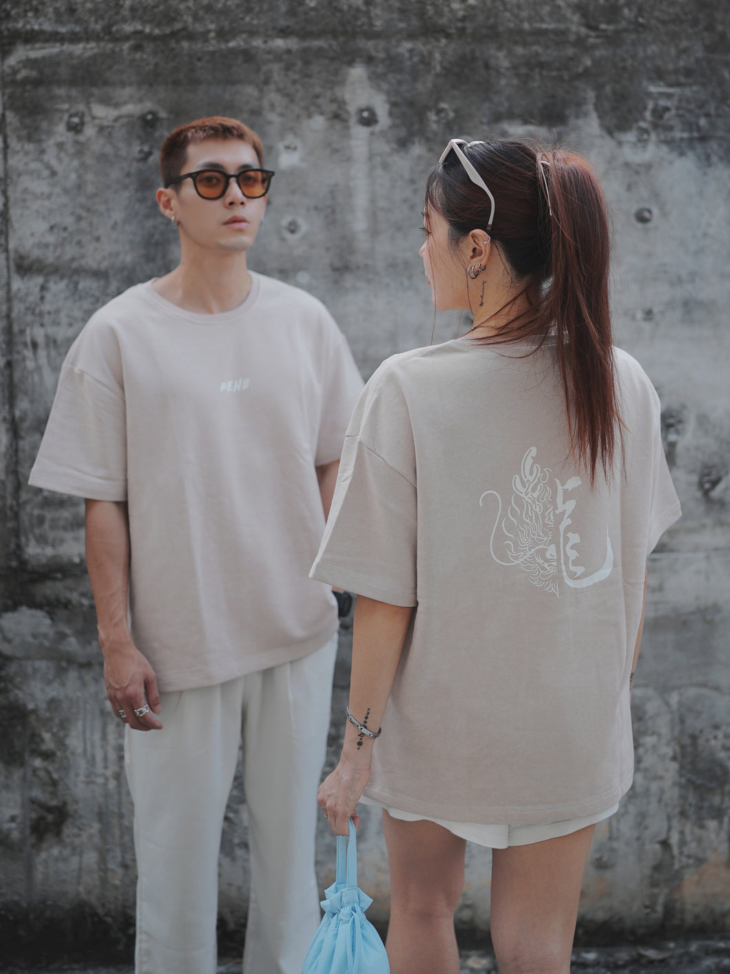 24 DRAGON UNISEX OVERSIZE TEE - KHAKI