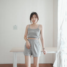 Load image into Gallery viewer, WOMEN WAFFLE SHORTS - GREY
