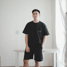 Load image into Gallery viewer, MEN WAFFLE SHORTS - BLACK
