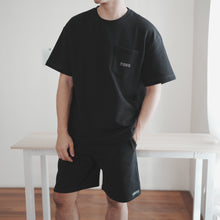 Load image into Gallery viewer, MEN WAFFLE SHORTS - BLACK
