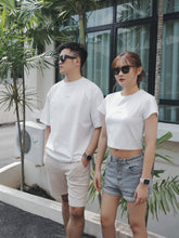 Load image into Gallery viewer, CLEAN FIT CROP TOP - WHITE
