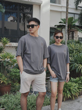 Load image into Gallery viewer, PUSH THE BEAT OVERSIZED UNISEX TEE - GREY

