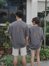 Load image into Gallery viewer, PUSH THE BEAT OVERSIZED UNISEX TEE - GREY
