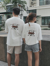 Load image into Gallery viewer, PUSH THE BEAT OVERSIZED UNISEX TEE - WHITE
