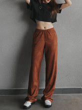 Load image into Gallery viewer, WOMEN’S OD SUEDE TROUSERS - BROWN
