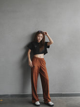 Load image into Gallery viewer, WOMEN’S OD SUEDE TROUSERS - BROWN
