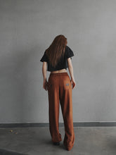 Load image into Gallery viewer, WOMEN’S OD SUEDE TROUSERS - BROWN

