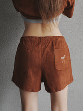 Load image into Gallery viewer, WOMEN’S OD SUEDE SHORTS - BROWN
