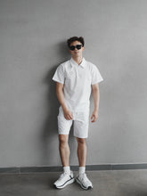 Load image into Gallery viewer, MEN’S FLOW POLO TEE - WHITE
