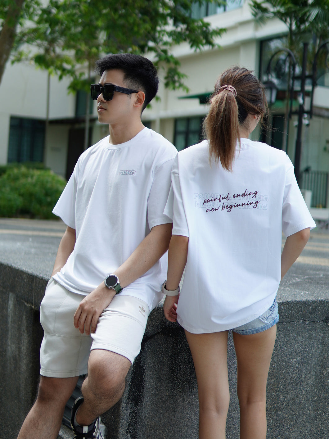 CLASSIC PENB UNISEX OVERSIZED TEE - WHITE