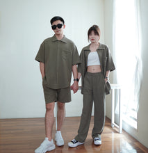 Load image into Gallery viewer, PENB UNISEX OVERSIZE WAFFLE BLOUSES - OLIVE
