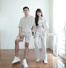 Load image into Gallery viewer, PENB UNISEX OVERSIZE WAFFLE BLOUSES - RICE
