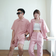 Load image into Gallery viewer, PENB UNISEX OVERSIZE WAFFLE BLOUSES - PINK
