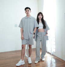 Load image into Gallery viewer, PENB UNISEX OVERSIZE WAFFLE BLOUSES - GREY
